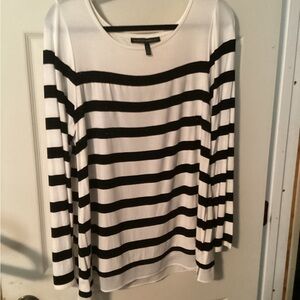 White House Black Market Striped Long Sleeve Top